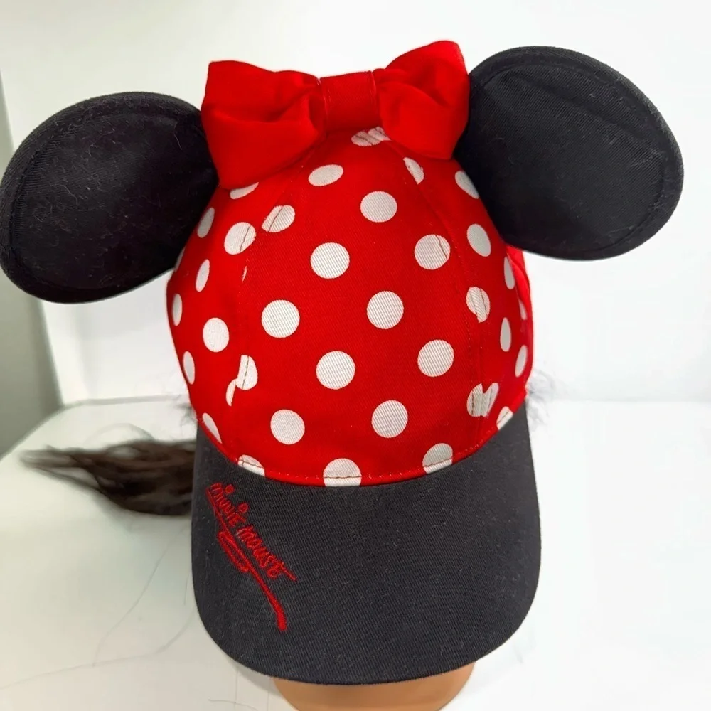 Disney Parks Minnie Mouse Ears Baseball Cap Hat Disneyland